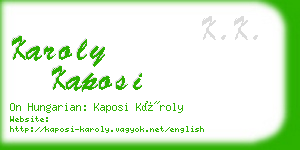 karoly kaposi business card